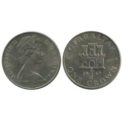 Монета 1 крона Гибралтара 1967 г.