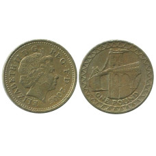 1 фунт Великобритании 2005 г.