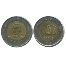 10 песо Доминиканской республики 2008 г.