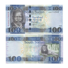 100 фунтов Южного Судана 2019 г.
