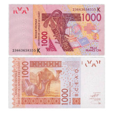 1000 франков Сенегала 2023 г.