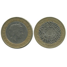2 фунта Великобритании 2001 г.