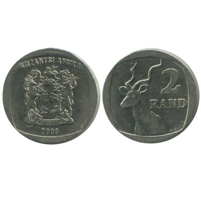 Монета 2 ранда ЮАР 2000 г.
