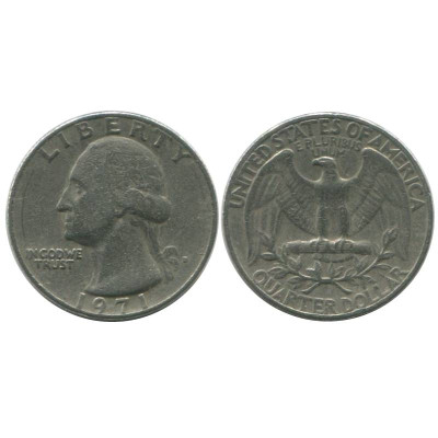 Монета Квотер США 1971 г.