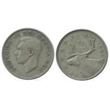 25 центов Канады 1951 г. 