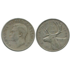 25 центов Канады 1952 г. 