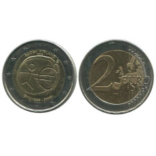 2 евро Финляндии 2009 г. 10 лет экономическому и валютному союзу