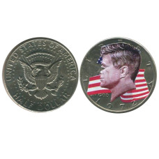 Полдоллара США 1972 г., Кеннеди (P) цветная