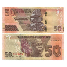 50 долларов Зимбабве 2020 г.