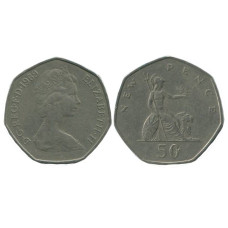 50 новых пенсов Великобритания 1969 г.