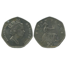 50 пенсов Великобритании 1997 г.