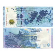 50 песо Аргентины 2015 г. Мальвинские острова