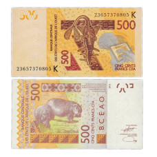 500 франков Сенегала 2023 г.