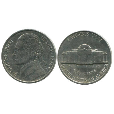 Монета 5 центов США 1994 г. (D)