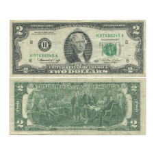 2 доллара США 1976 г. двор H