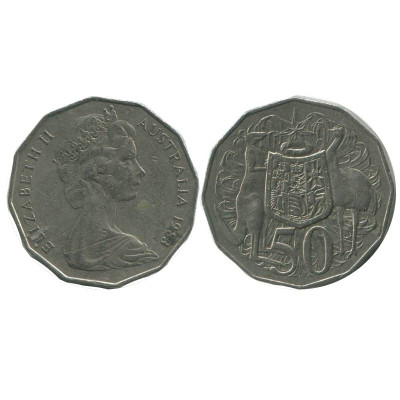 Монета 50 центов Австралии 1983 г.