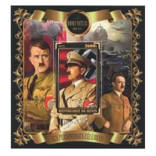 Блок марок Бенин 2018 г., Адольф Гитлер (1 шт.)