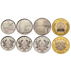 Набор 4 монеты ганы 2016-2022 гг.