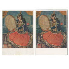 Набор открыток Иранская и Персидская живопись. Игра на бубне (2шт)