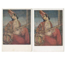 Набор открыток Иранская и Персидская живопись. Игра на Сази (2шт)