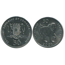50 шиллингов Сомали 2002 г. Обезьяна