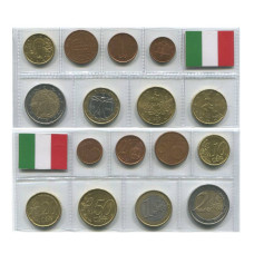 Набор 8 евромонет Италии 2010 г.