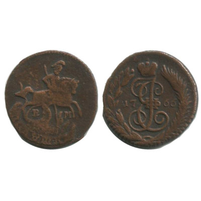 Монета Полушка 1766 г., (ЕМ) 2