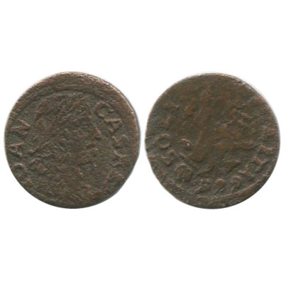 Монета 1 солид (боратинка) Литвы 1666 г. Ян II Казимир Ваза 