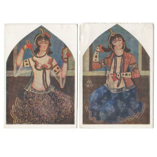 Набор открыток Иранская живопись. За туалетом 1936г. (2шт)