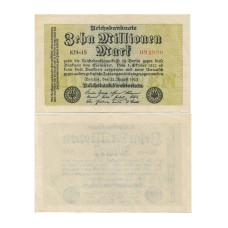 10000000 марок (10 миллионов) Германии 22.08.1923 г.