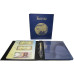 Альбом Стандарт формат Optima Широкий Корешок Глобус с листами и разделителями для банкнот Украины