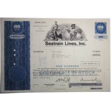 Ценная бумага "Seatrain Lines, Inc" 100 акций США 1972 г. (NYC53776, XF, гашёная)