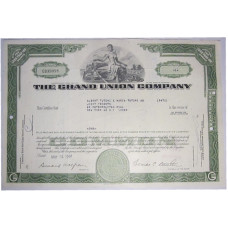 Ценная бумага "THE GRAND UNION COMPANY" 1 акция США 1968 г. (О339098, XF, гашёная)