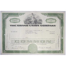 Ценная бумага "THE GRAND UNION COMPANY" 10 акций США 1968 г. (О332582, XF, гашёная)