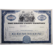 Ценная бумага "THE GRAND UNION COMPANY" 100 акций США 1959 г. (C58061, XF, гашёная)
