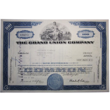 Ценная бумага "THE GRAND UNION COMPANY" 100 акций США 1971 г. (C294782, XF, гашёная)
