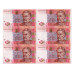 Банкнота Лист из неразрезанных банкнот Украины номиналом 10 гривен 2004 г. 6 шт.