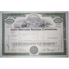 Ценная бумага "Great Northern Nekoosa Corporation" 20 акции США 1976 г. (CNO45575, XF, гашёная)