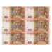 Банкнота Лист из неразрезанных банкнот Украины номиналом 2 гривны 2011 г. 6шт.