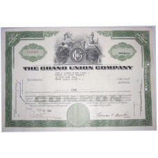 Ценная бумага "THE GRAND UNION COMPANY" 1 акция США 1964 г. (О224461, XF, гашёная)