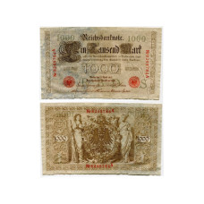 1000 марок Германии 1910 г., Веймарская республика (красная печать) VG