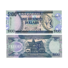 100 долларов Гайаны 1989 г.