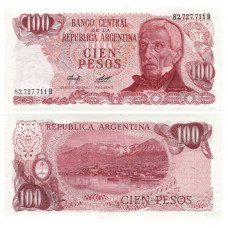 100 песо Аргентины 1976 - 1978 гг.