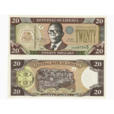 20 долларов Либерии 2008 г.