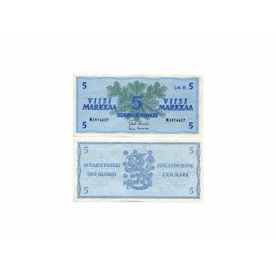 5 марок Финляндии 1963 г. пресс