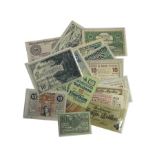 Набор банкнот Австрии, городские частные денежные знаки - нотгельды, по 10 геллеров (20 шт.)