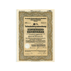 Ценная бумага 1000 рейхсмарок, 1940 год, Германия (Третий Рейх)