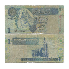 1 динар Ливии 2004 г. Муаммар Каддафи (подпись 6)