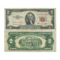 2 доллара США 1953 г. А67307428 А, серия В