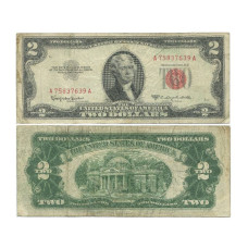 2 доллара США 1953 г. А75837639 А, серия С